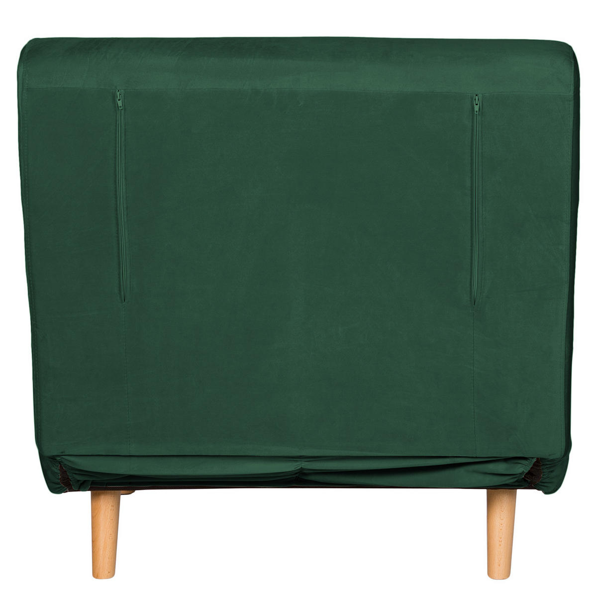 SCHLAFSESSEL - Dunkelgrün/Buchefarben, Holz/Buchenholz (77/81/90cm) - home24