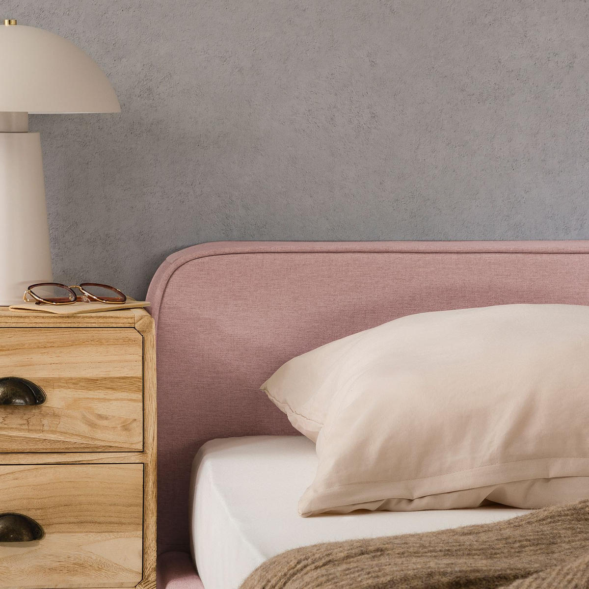 POLSTERBETT MARINI 140X200 CM - Altrosa, Textil (140/200cm) - IDIMEX