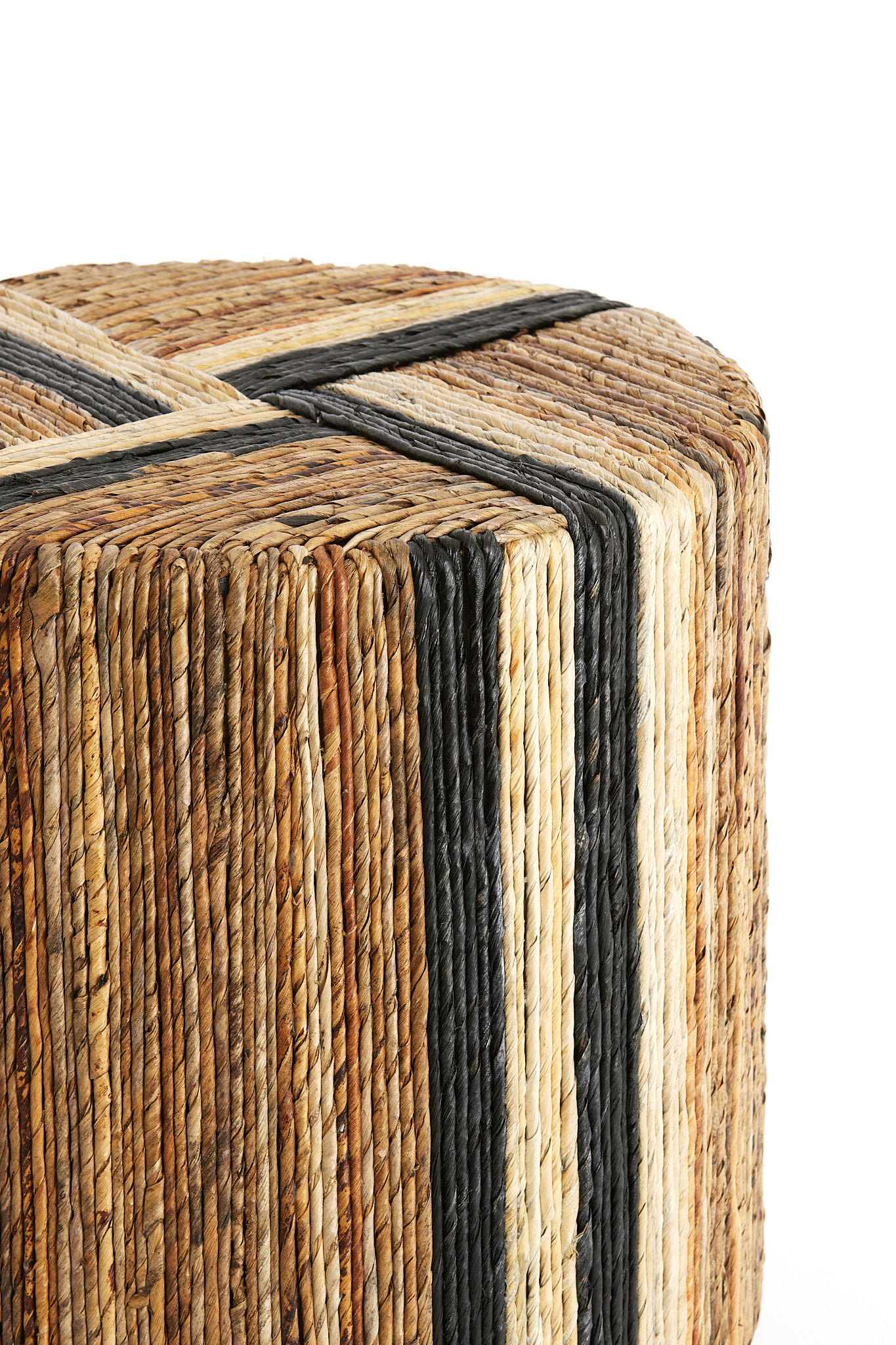 POUF Yuturi Braun 40/40/45 cm - Braun, Naturmaterialien (40/45/40cm) - Light & Living