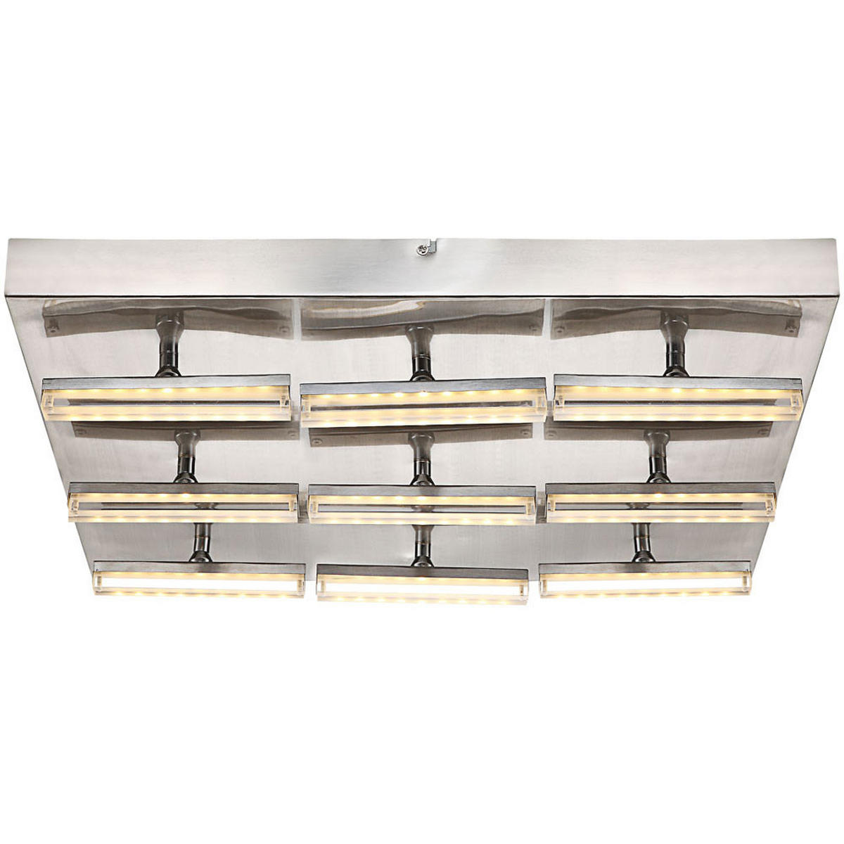 LED DECKENLEUCHTE Metall Silber 9 Flammig - Silberfarben, Metall (55/55/9cm) - Globo Lighting