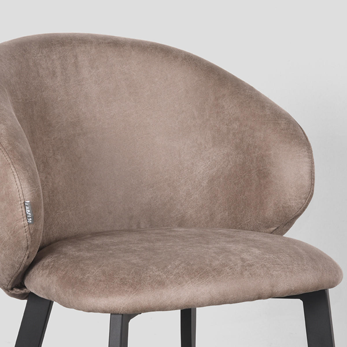 ESSZIMMERSTUHL Logan Taupe 62/57/84 cm 2er-Set - Taupe, Textil (57/84/62cm) - LABEL51