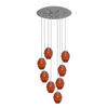 GALERIELEUCHTE Echos 8-flammig Braun Ø 18cm - Braun/Weiß, Glas (18/18/20cm) - s.luce