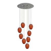 GALERIELEUCHTE Echos 8-flammig Braun Ø 18cm - Braun/Weiß, Glas (18/18/20cm) - s.luce