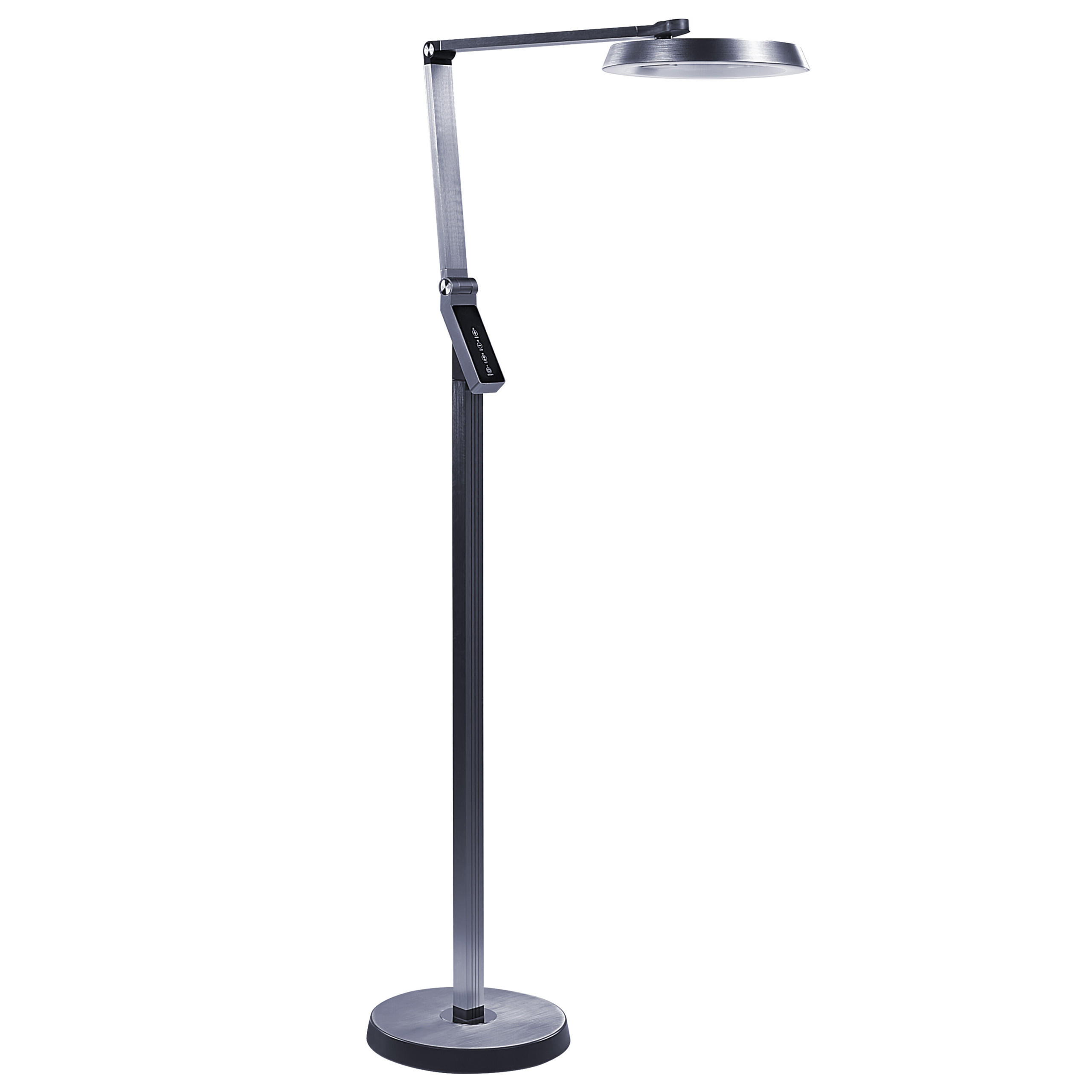 STEHLAMPE Carina 27/63/170 cm - Grau, Kunststoff (27/27/170cm) - Beliani