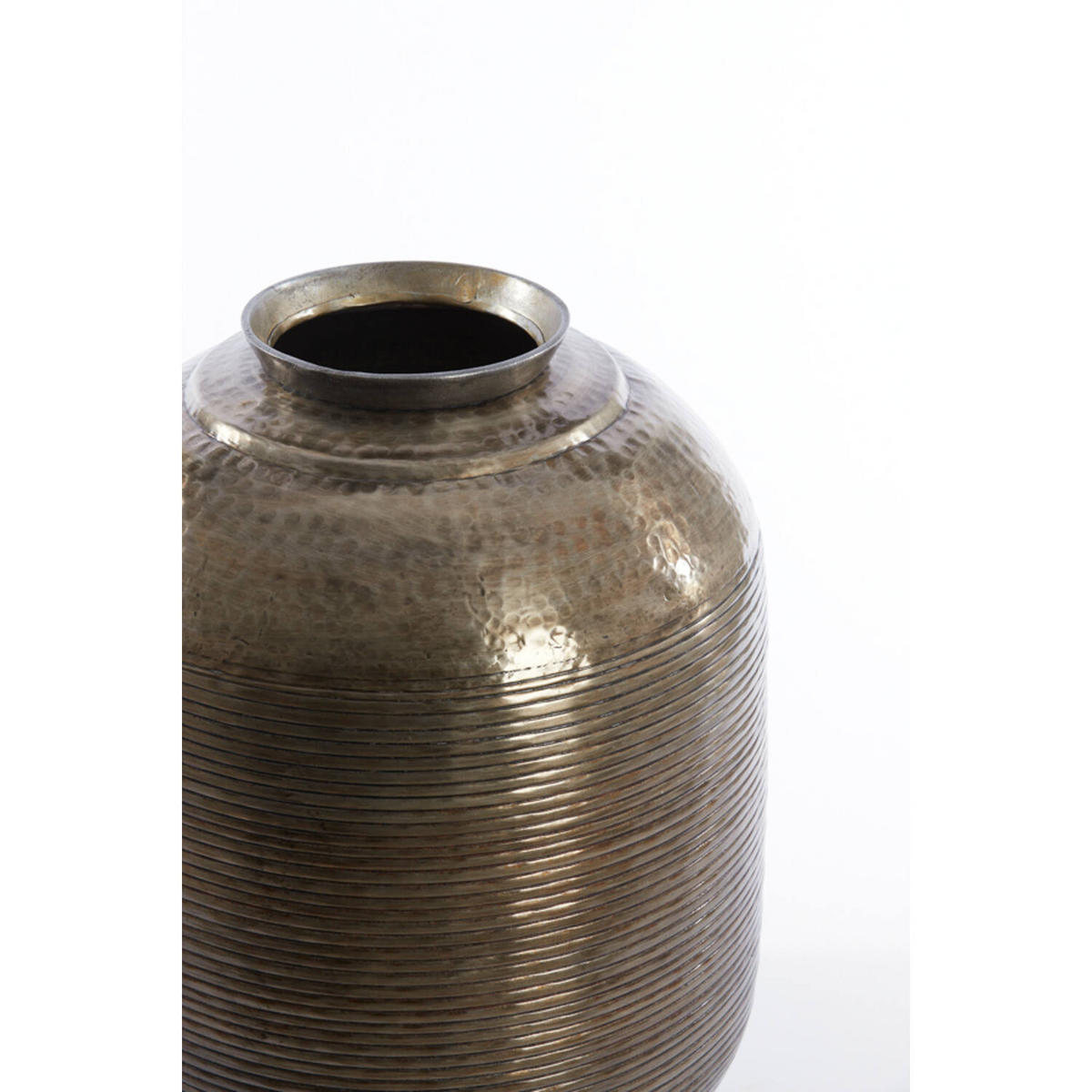 BODENVASE LISBOA Ø45x60 cm Antik Gold, Metall - Dunkelbraun/Goldfarben, Metall (60cm) - Light & Living