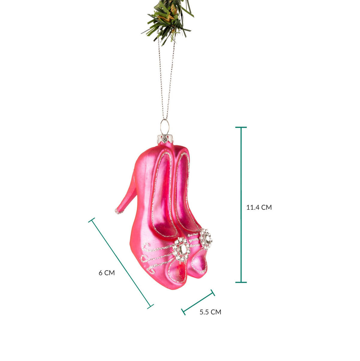 WEIHNACHTSKUGEL Hacken 11 cm - Pink, Glas (6/12/1cm)