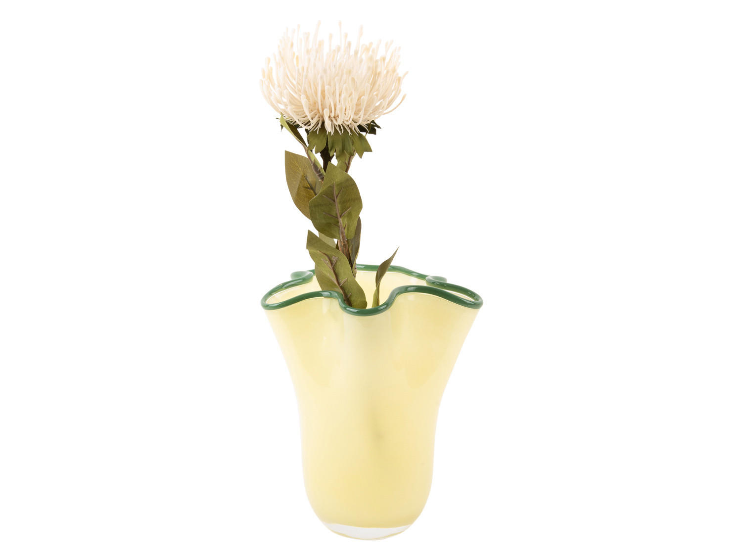 VASE Glas Ruffles 31,5 cm - Grün, Glas (19.5/22cm) - Present Time
