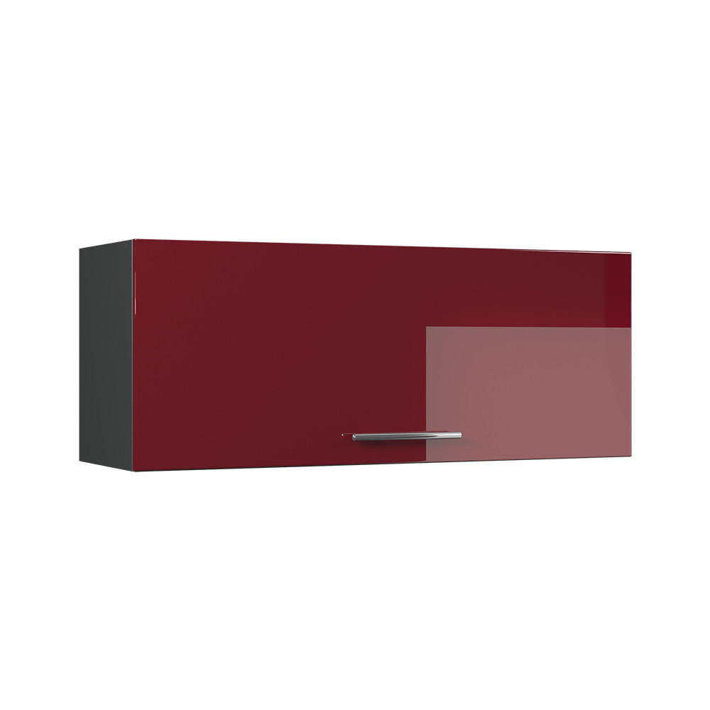 VÄGGSKÅP Fame-Line, Bordeaux högblank/antracit, 100 cm Bordeaux, Antracit 40/100/34.1 cm