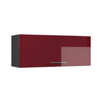 HÄNGESCHRANK Fame-Line, Bordeaux Hochglanz/Anthrazit, 100 cm - Bordeaux/Anthrazit, Holzwerkstoff (100/40/34.1cm) - Vicco