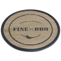 TOPFUNTERSETZER BBQ in Schwarz/Braun - Braun, Holz (1/1cm) - Premium Living