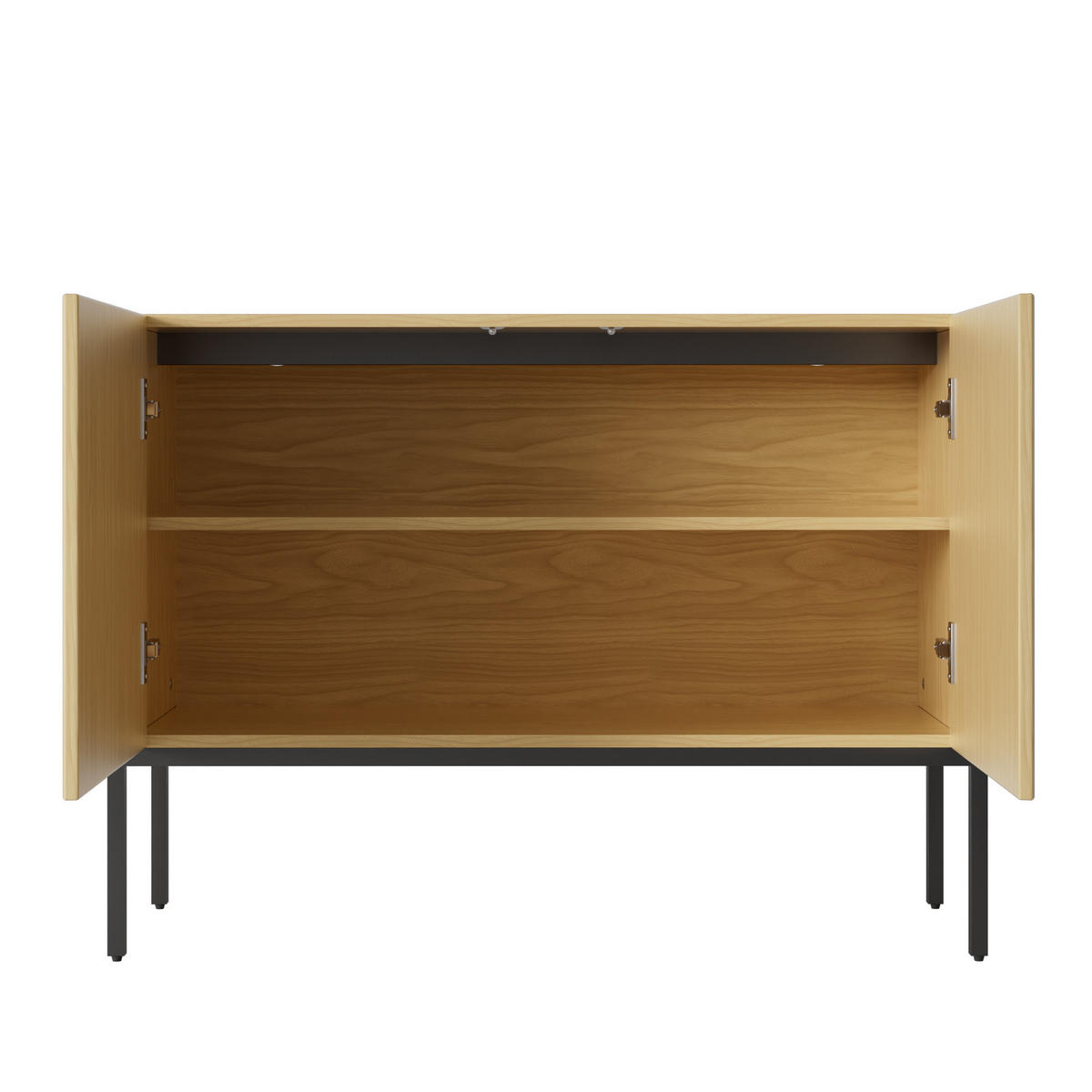 KOMODA 100x40x75 cm Prirodna 2 vrata - prirodne boje, drvni materijal (100/75/40cm) - FLIEKS