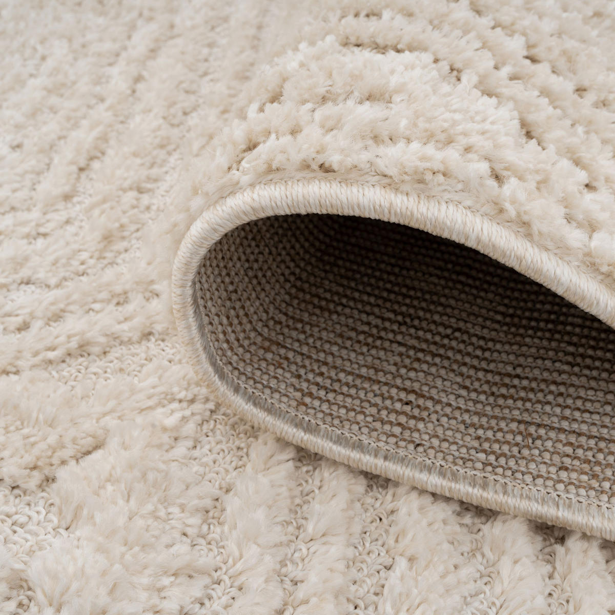 WEBTEPPICH Elino Beige - Beige, Textil (120/170cm) - Kukoon Rugs