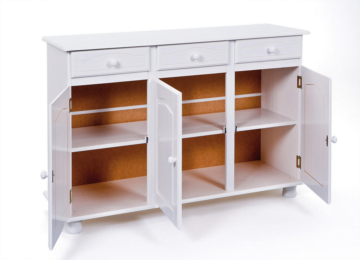 SIDEBOARD weiß - Weiß, Holzwerkstoff (130/87/43cm) - ebuy24