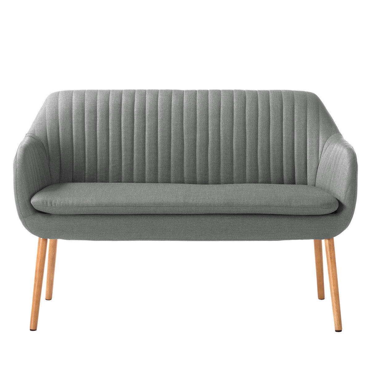KÜCHENSOFA - Graphitfarben, Eichenholz/Holz (130/85/62cm) - home24