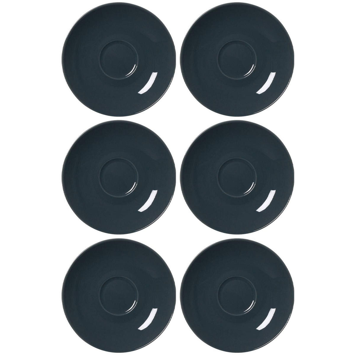 ESPRESSOUNTERTASSEN Doppio Anthrazit ø 12 cm 6er Set - Anthrazit, Keramik (12cm) - Ritzenhoff Breker