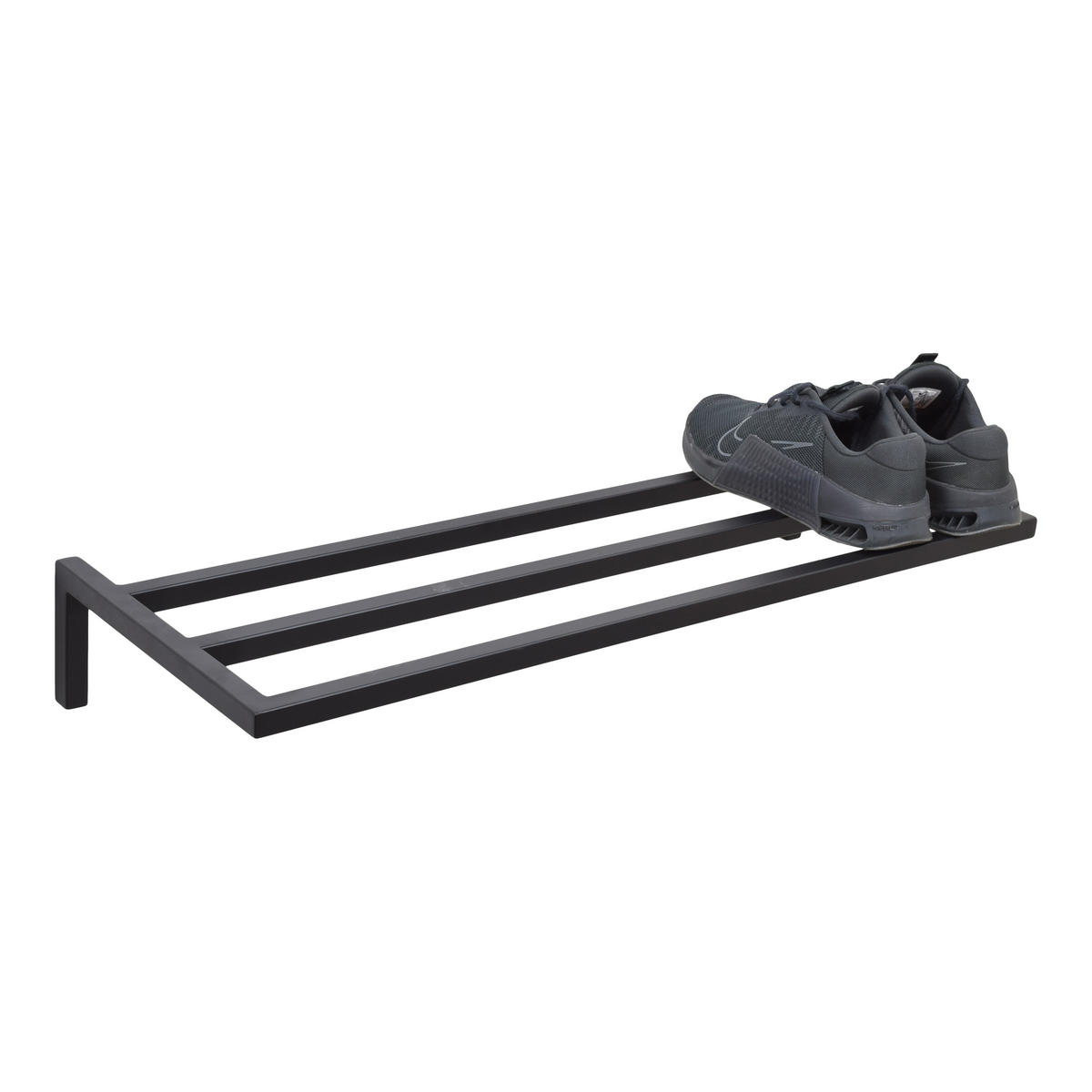 SCHUHABLAGE CHRANK Stora Schwarz - Schwarz, Metall (80/12/30cm) - LOFT42