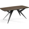 ESSTISCH Trax ausziehbar rechteckig oval, Walnuss Braun 160-240/90/76 - Walnussfarben/Schwarz, Holzwerkstoff/Metall (160/90/76cm) - WFL GROUP