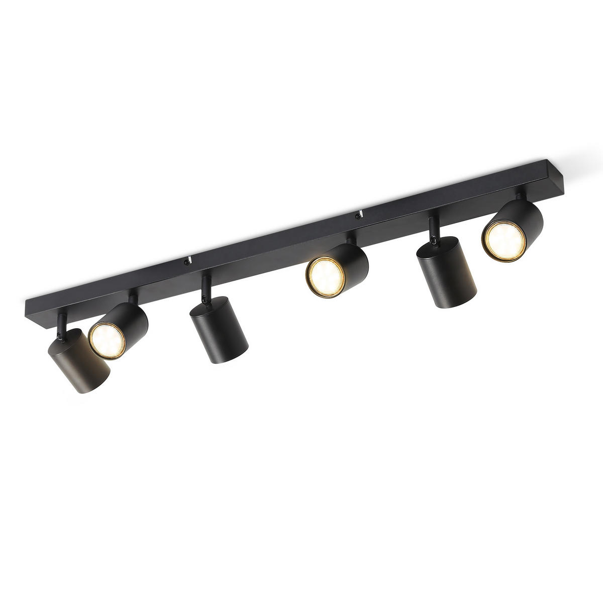 STRAHLER Roger 6-flammig 77/3/14 cm - Schwarz, Metall (77/3/14cm) - Nettlife