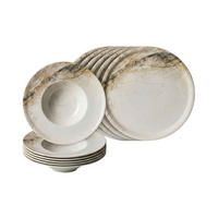 PIZZA- & PASTASET Arezzo braun 12-tlg. - Braun, Keramik (2/2/2cm) - Ritzenhoff Breker