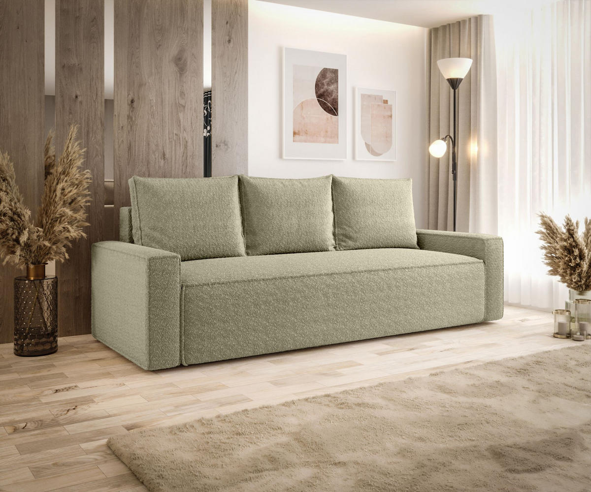 SOFA mit Schlaffunktion SAVIO Quelle 06 - Beige, Textil (232/90/90cm) - Bedante