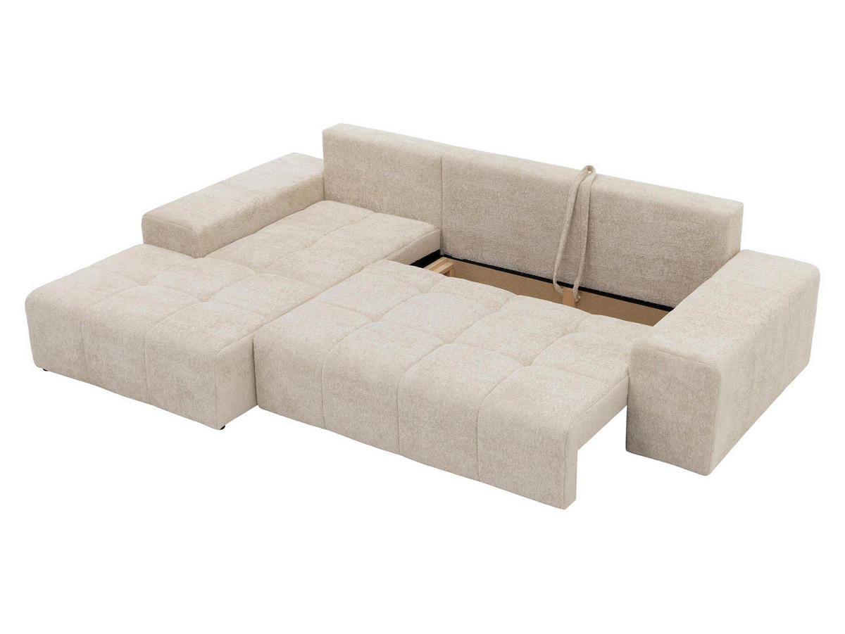 ECKSCHLAFSOFA Tonseo L, Seite: Links - Schwarz/Dunkelblau, Holz/Kunststoff (275/173cm) - MIRJAN24