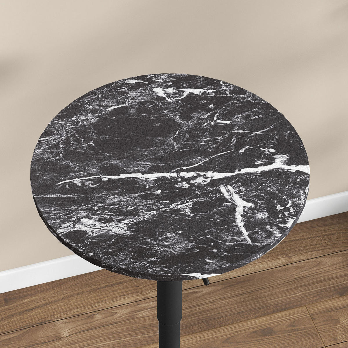 BARSKI stol 60/60/68-93,5 cm crni od šperploče s podesivom visinom - crna, drvni materijal (60/60/93.5cm) - OKWISH