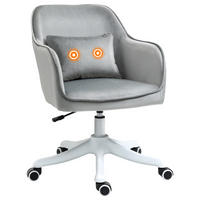 DREHSTUHL DE-11671 Samt mit Massagefunktion Hellgrau - Grau, Textil (70/86/55cm) - ComfortXL