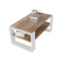 COUCHTISCH Holzwerkstoff rechteckig stabil Nussbaumfarben 42/54/96cm - Nussbaumfarben/Weiß, Holzwerkstoff (53.8/96/42cm) - CraftPAK