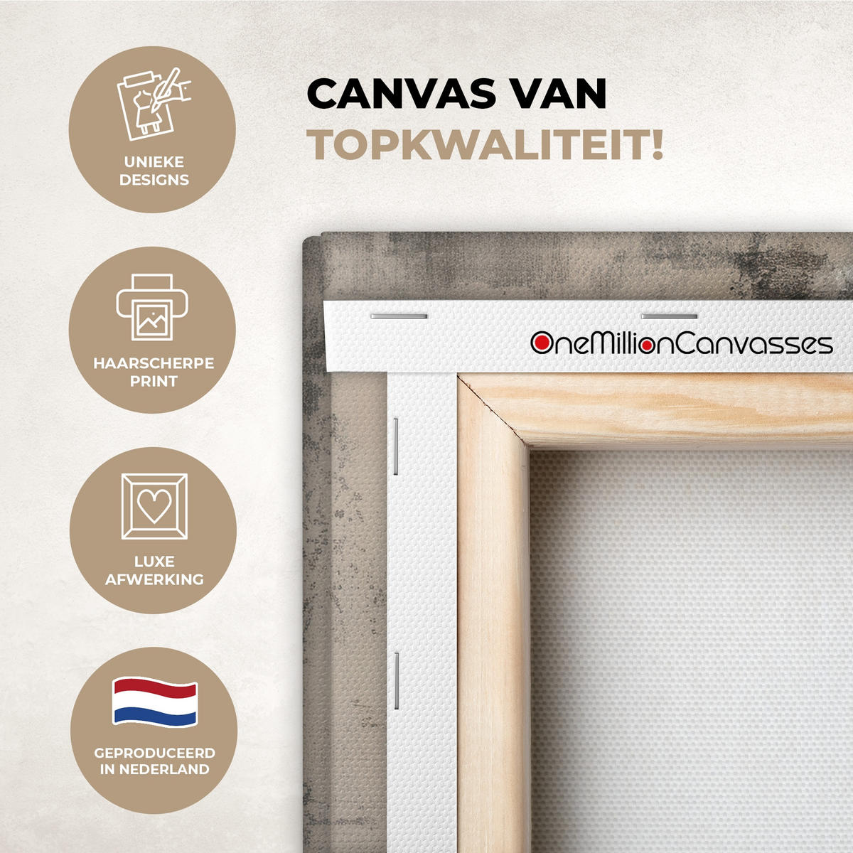 LEINWANDBILD Wabi sabi - Pflanze - Beige 40x30 cm - Taupe, Textil (40/30cm) - MuchoWow