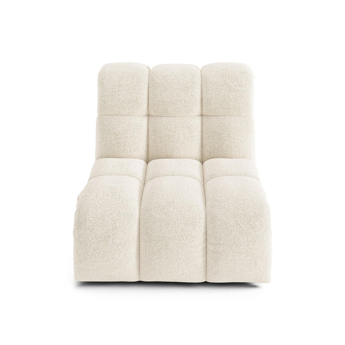 MODULARER Drehsessel SEVEN Bouclé-Stoff Creme 81cm - Creme, Textil (81/77/98cm) - Premium Interiors