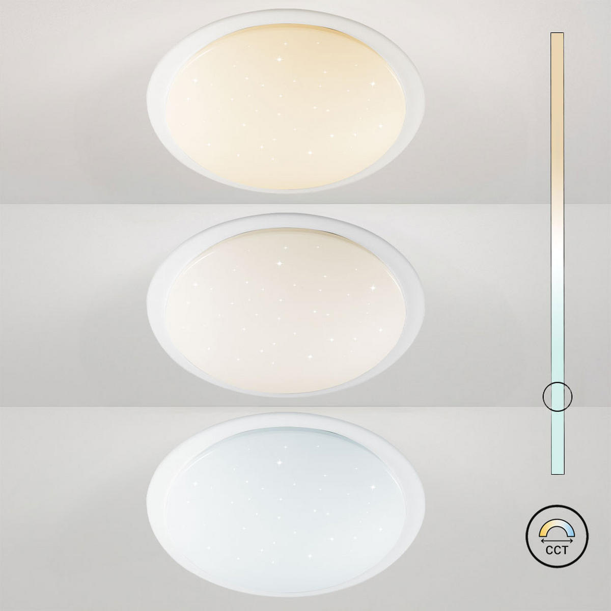 LED DECKENLEUCHTE Weiß Rund - Weiß, Metall (57.2/7/7cm)