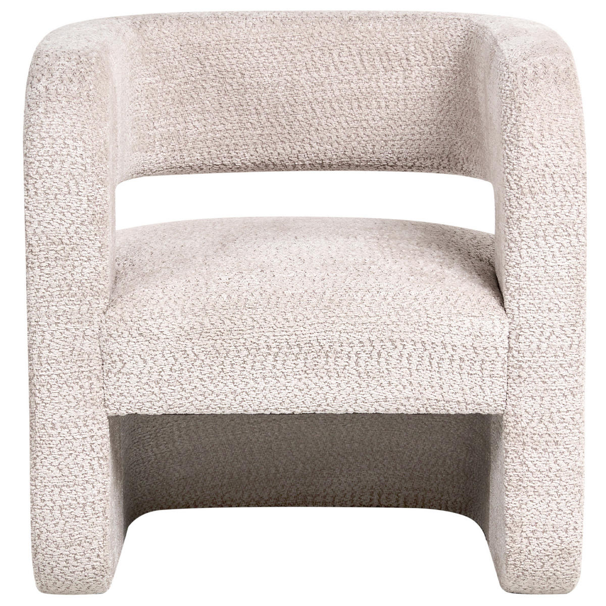 SESSEL Chenillegewebe Beige Vidsel - Beige, Textil (76/78/60cm) - Beliani