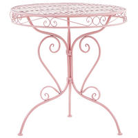 GARTENTISCH Metall Rosa Albinia - Pink, Metall (70/70/74cm) - Beliani