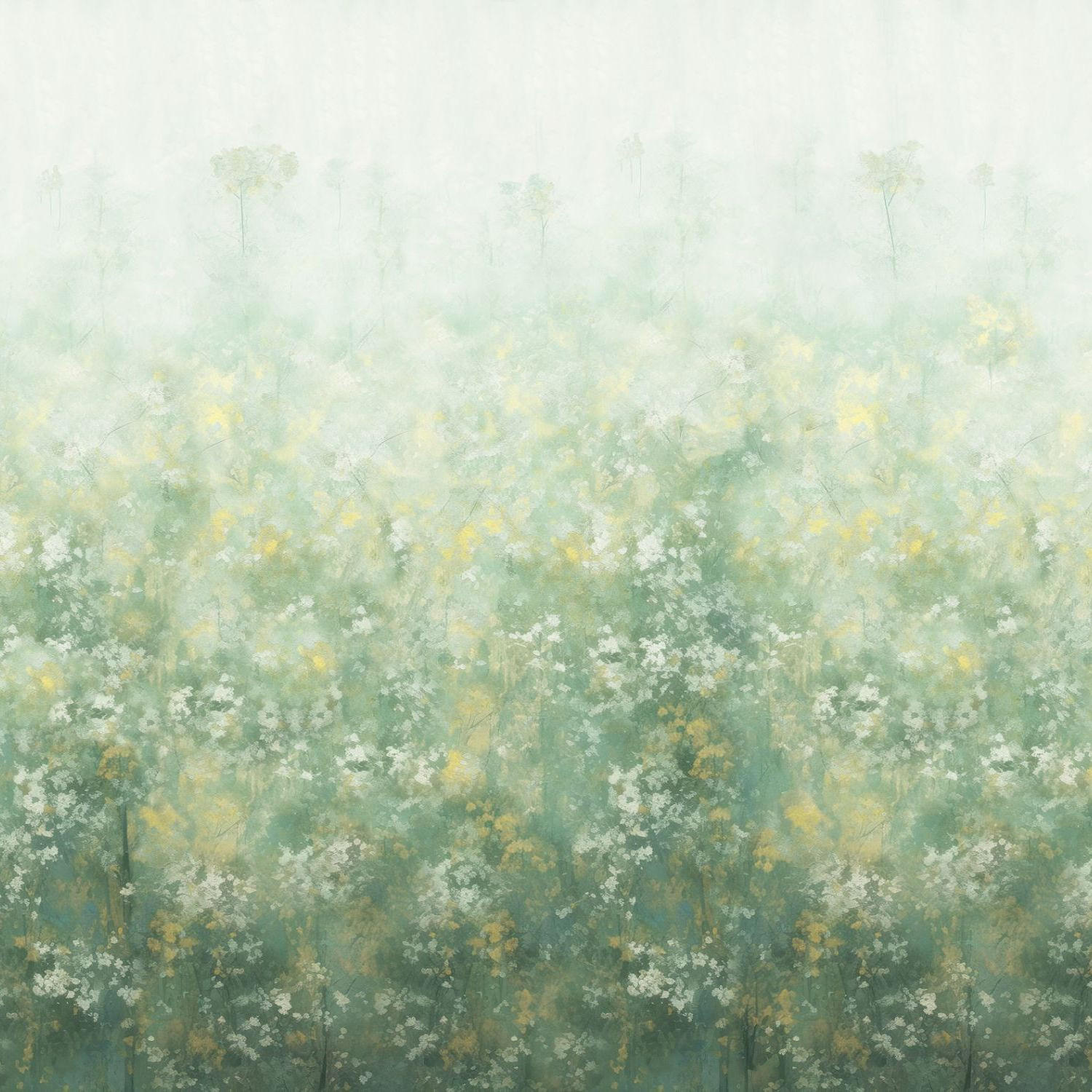FOTOTAPETE Blumen 318 x 280 cm - Grün, Papier (318/280cm) - Sanders & Sanders