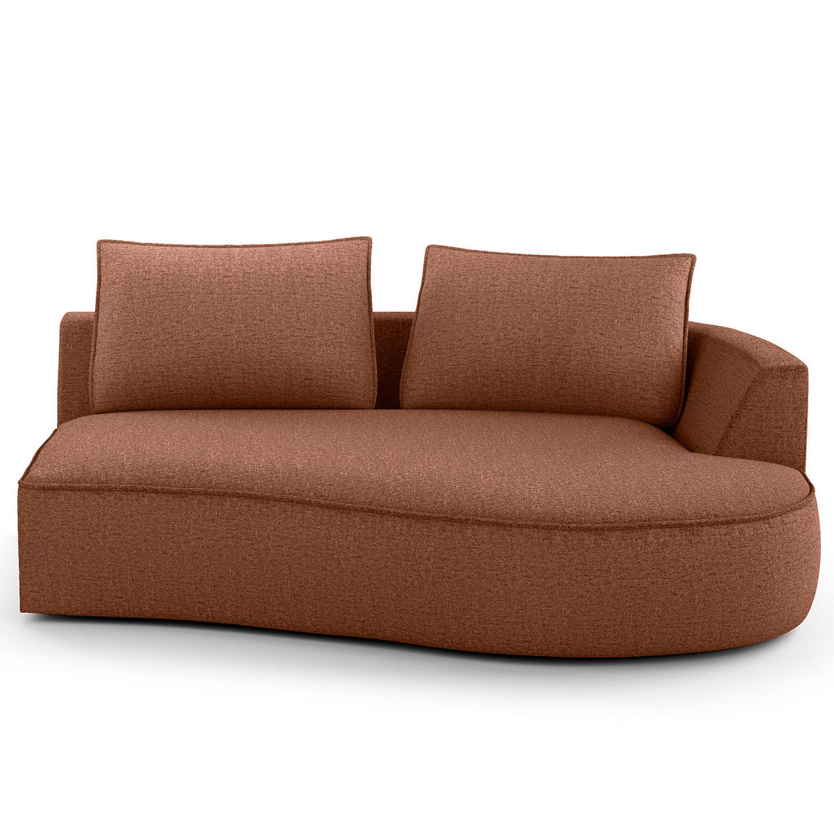 OTTOMANE - modular - Beige/Schwarz, Kunststoff/Textil (196/82/146cm) - home24