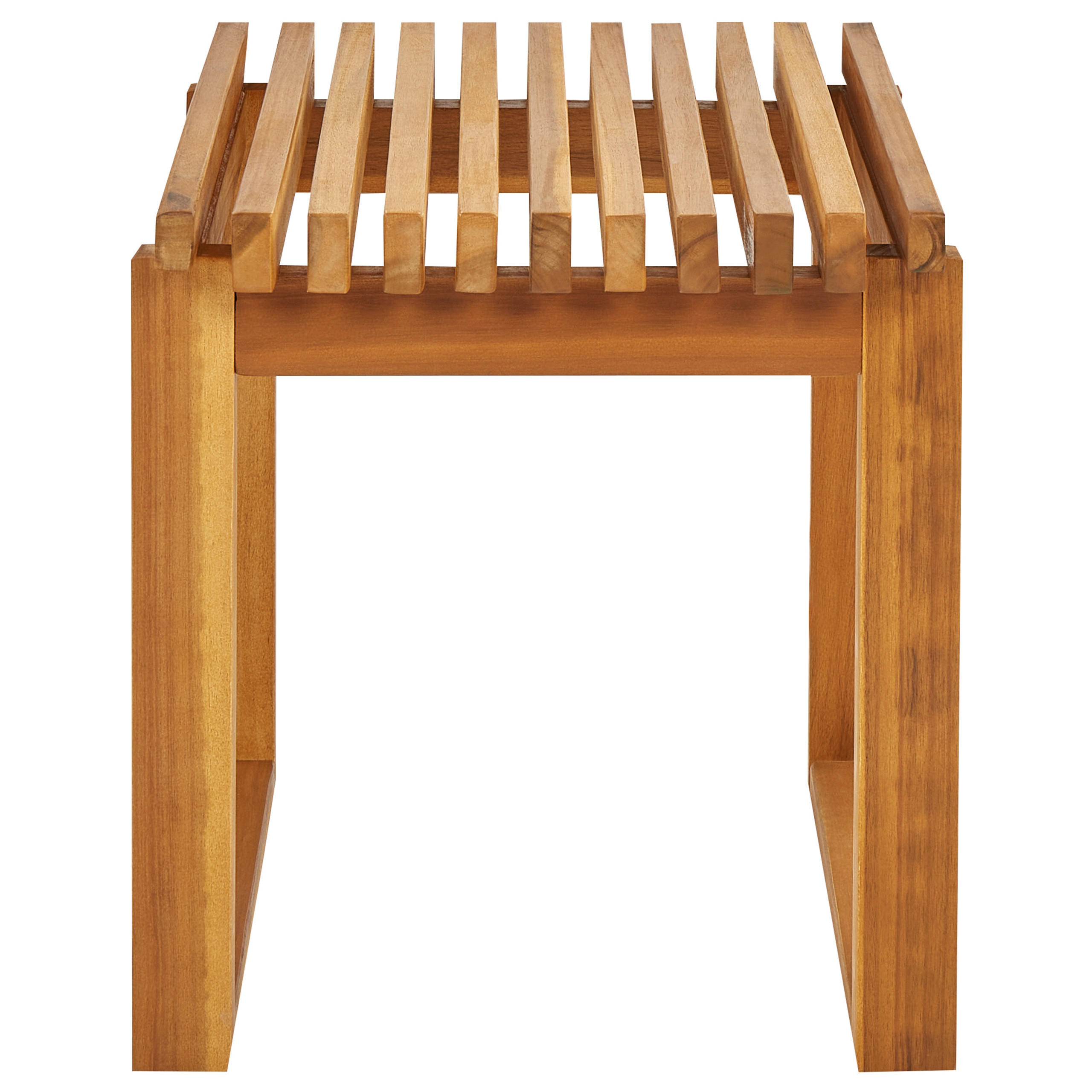 GARTENTISCH 40/40 cm Massivholz Heller Holzfarbton Bellano - Hellbraun, Holz (35/40/44cm) - Beliani
