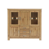 HIGHBOARD Teilmassiv Iantha 176x165x47 Anrichte Wildeiche natur geölt - Wildeiche, Holz (176/165/47cm) - 58aufmkessel