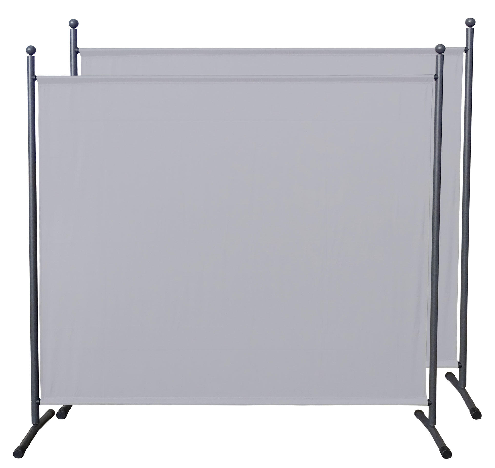 PARAVENT 2 Stück 1-tlg. 180x178 cm Weiß - Weiß, Metall (178/180cm) - QUICK STAR