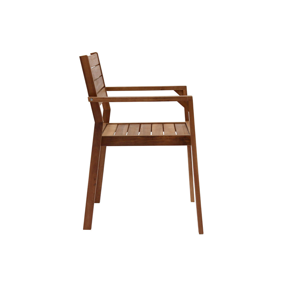 GARTENSESSEL Stapelbar Massives Akazienholz 2er-Set CANOPEE - Naturfarben, Holz (57/84/55cm) - Miliboo