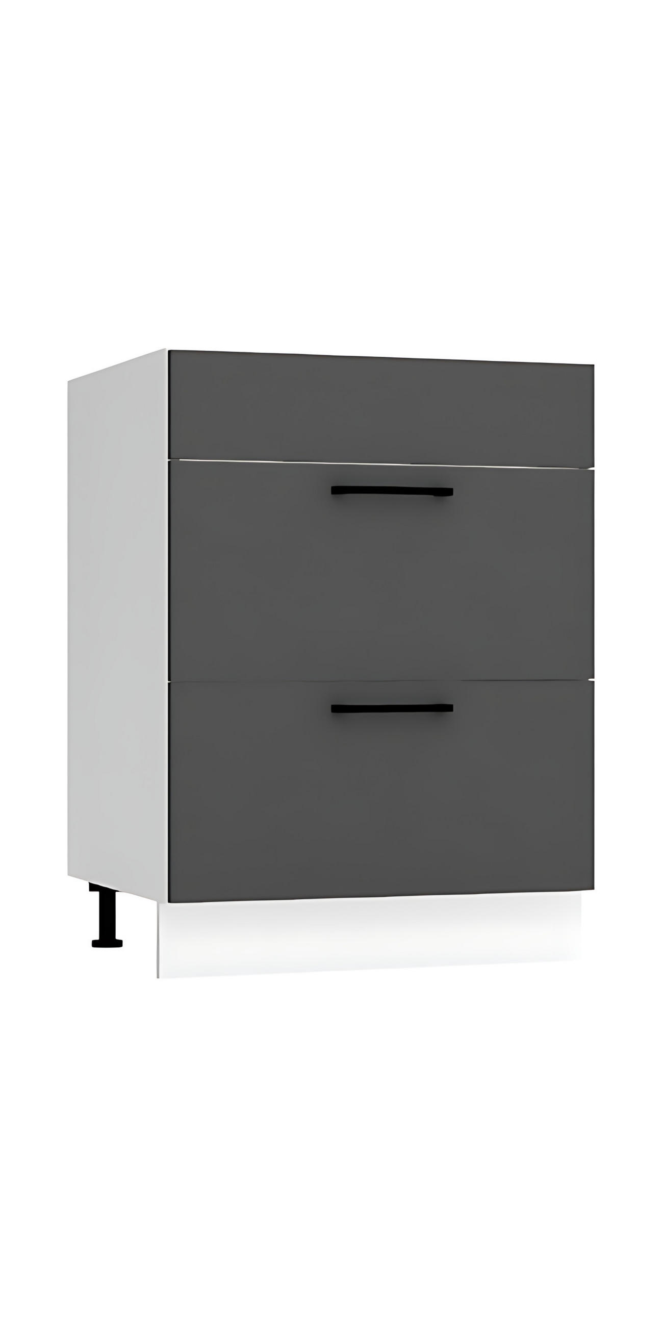 UNTERSCHRANK D60PC S/2 - Morvex - Stilvolles Design - Anthrazit, Holz/Metall (60/82/52.4cm) - ROYAL24_MARKT