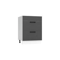 UNTERSCHRANK D60PC S/2 - Morvex - Stilvolles Design - Anthrazit, Holz/Metall (60/82/52.4cm) - ROYAL24_MARKT