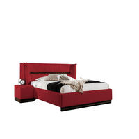 POLSTERBETT Hamilton Magic Velvet Set.4 - Rot, Holzwerkstoff/Textil (160/200cm) - Fun Möbel