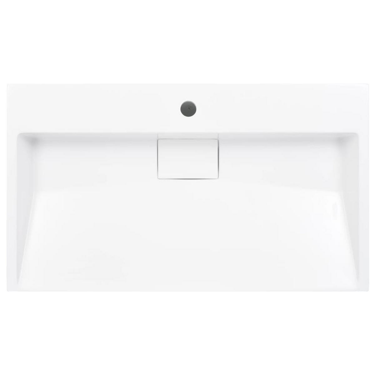 WASCHBECKEN Landers 80/46/11 cm - Weiß, Stein (80/11/46cm) - Nettlife