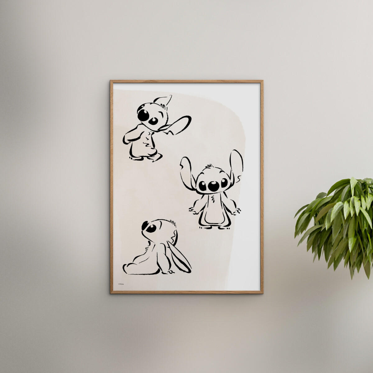 POSTER Disney - Stitch Ink Sketch - Beige, Papier (50/70/0.1cm) - Poster&Frame