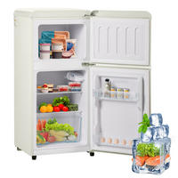 KÜHL-GEFRIER-KOMBINATION 60 l, 22 l Gefriervolumen, 45,5 x 88,8 cm, Energieeffizienzklasse E, Cremeweiß - Creme, Metall (45.5/88.8/42cm) - FOHERE