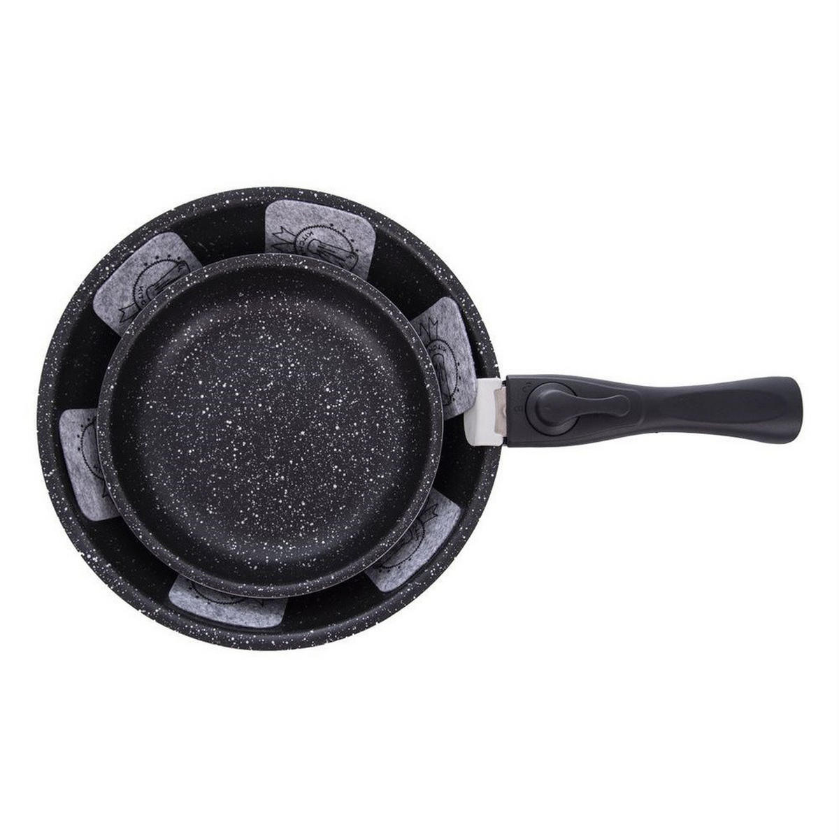 PFANNENTRENNER Filz-Schutz 2-teilig Grau - Grau, Textil (32/0.5/32cm) - Orion 