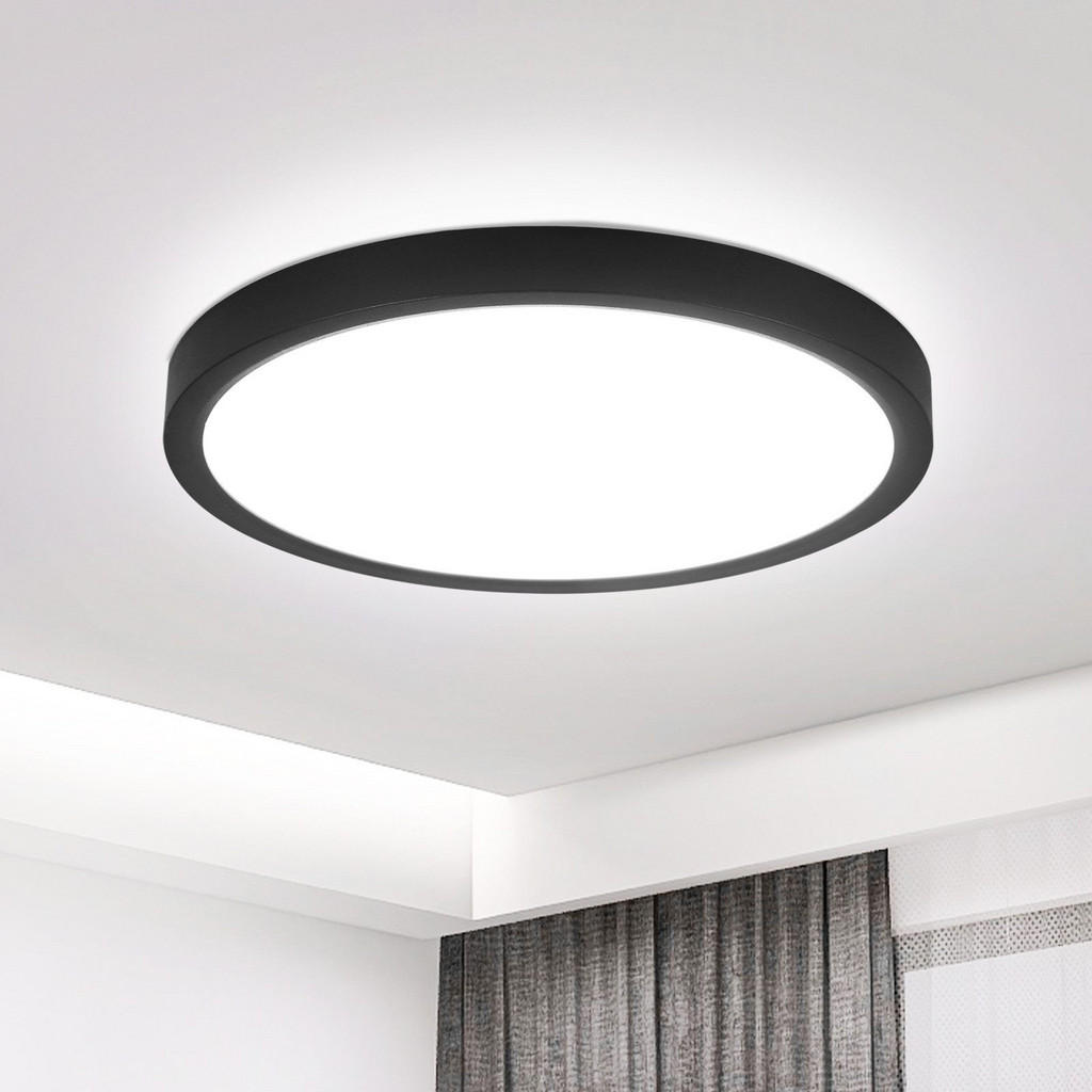 Thumbnail - Nettlife Led-Deckenleuchte, Schwarz, Kunststoff, 18x3x18 cm, Lampen & Leuchten, LED Beleuchtung, LED-Deckenleuchten