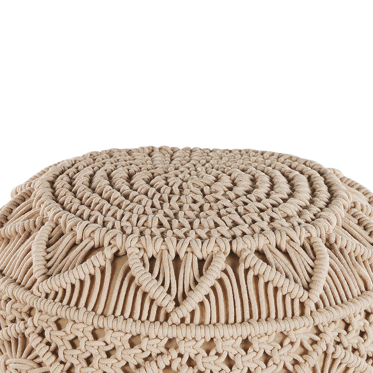 POUF Kayseri 40/40/40 cm - Beige, Naturmaterialen/Textil (40/40/40cm) - Beliani