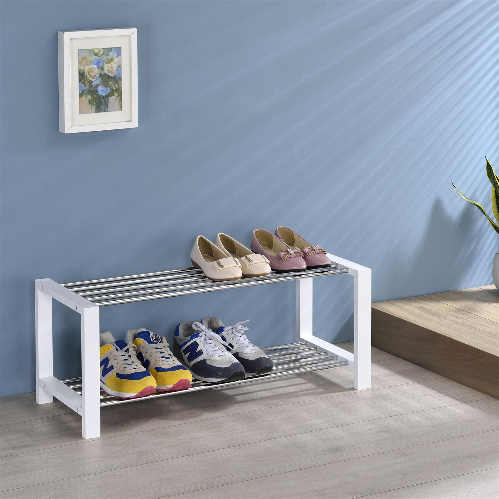 SCHUHREGAL ARINA - Weiß, Holz (80/32/30cm) - IDIMEX