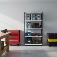 SCHRAUBREGAL PANDA | HxBxT 180x90x30cm | 5 Fachböden | Fachlast 100kg | Anthrazit-Weiß - Anthrazit, Metall (90/180/30cm) - PROREGAL